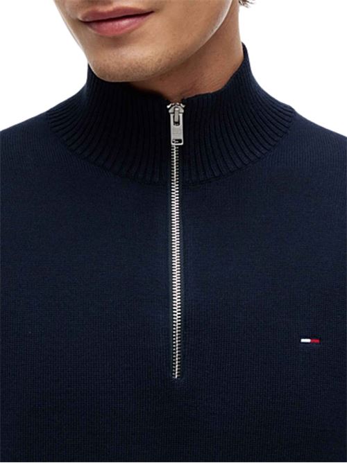 Maglione con mezza zip in cotone Tommy Jeans | DM0DM21654C1G
